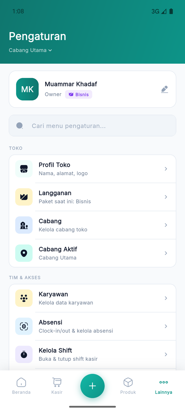 Halaman Pengaturan